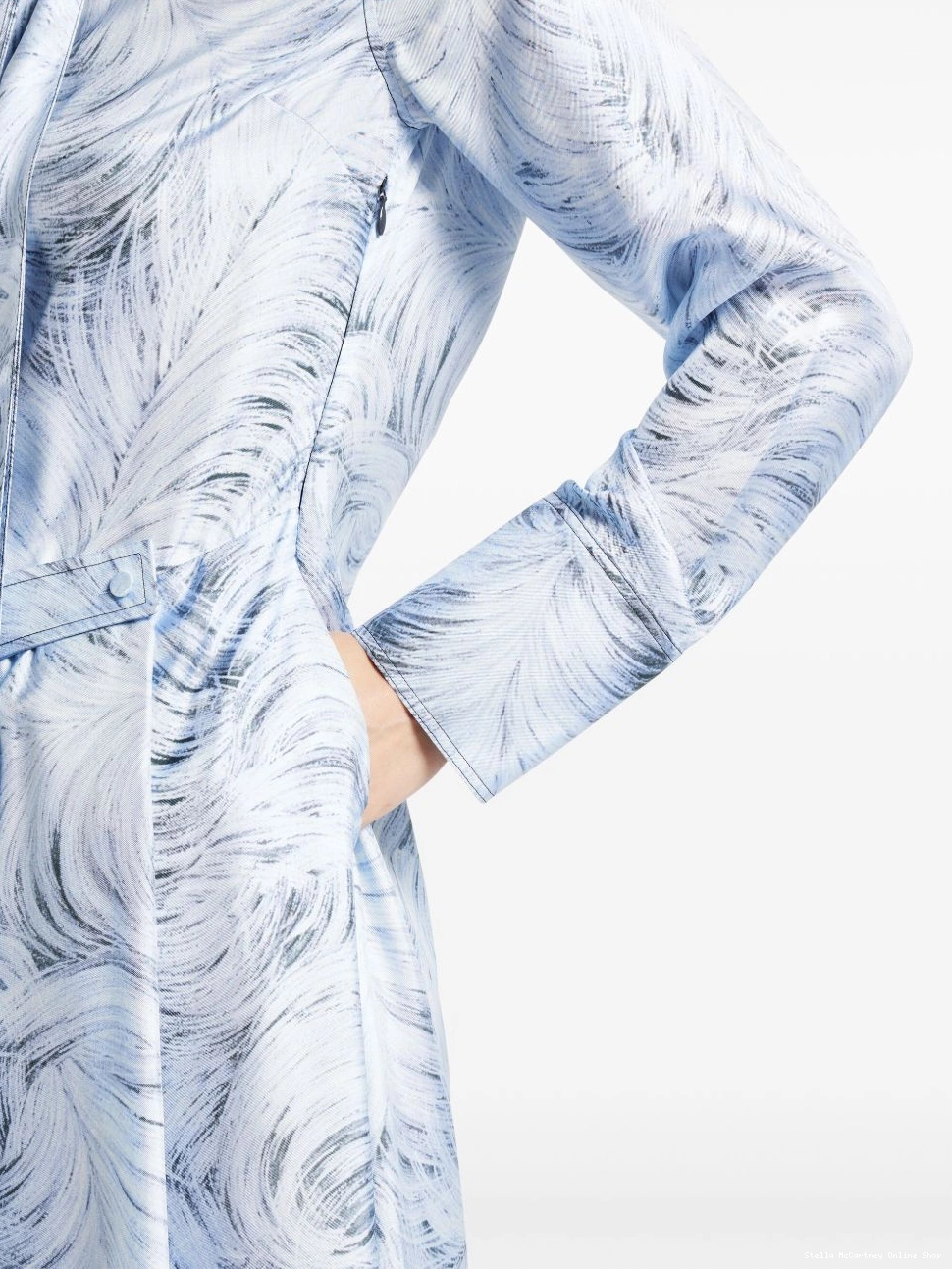Affordable feather-print McCartney dress midi Women Stella 0706